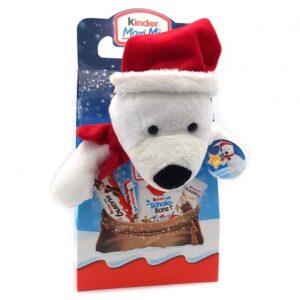 Новорічний набір солодощів Kinder Maxi Mix з м’якою іграшкою Ведмідь 133 г