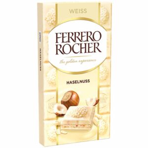 Шоколад білий Ferrero Rocher з лісовим горіхом 90 г